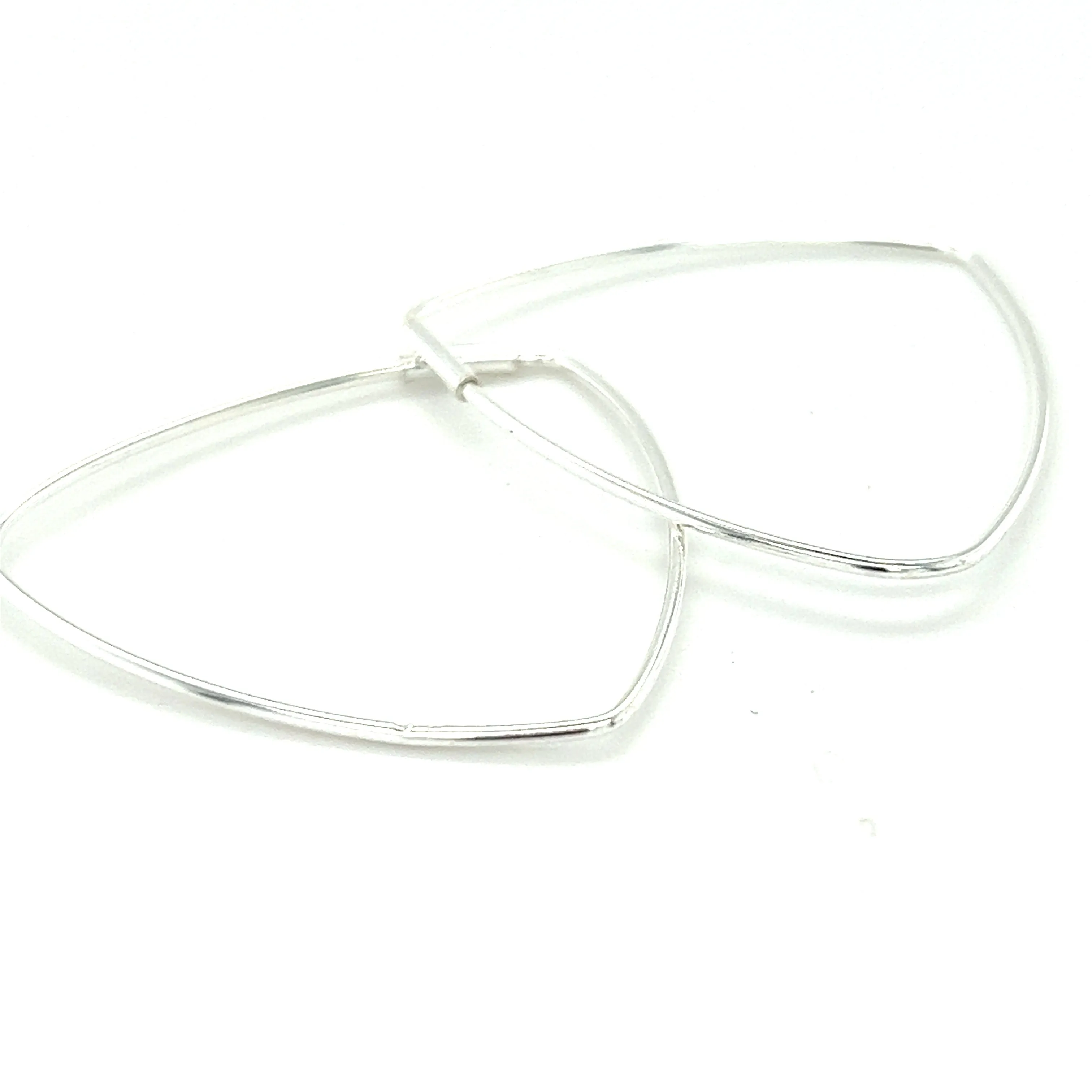 Delicate Triangle Shaped Hoops