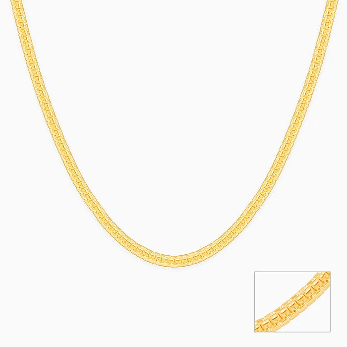 Golden Close Wave Chain For Him