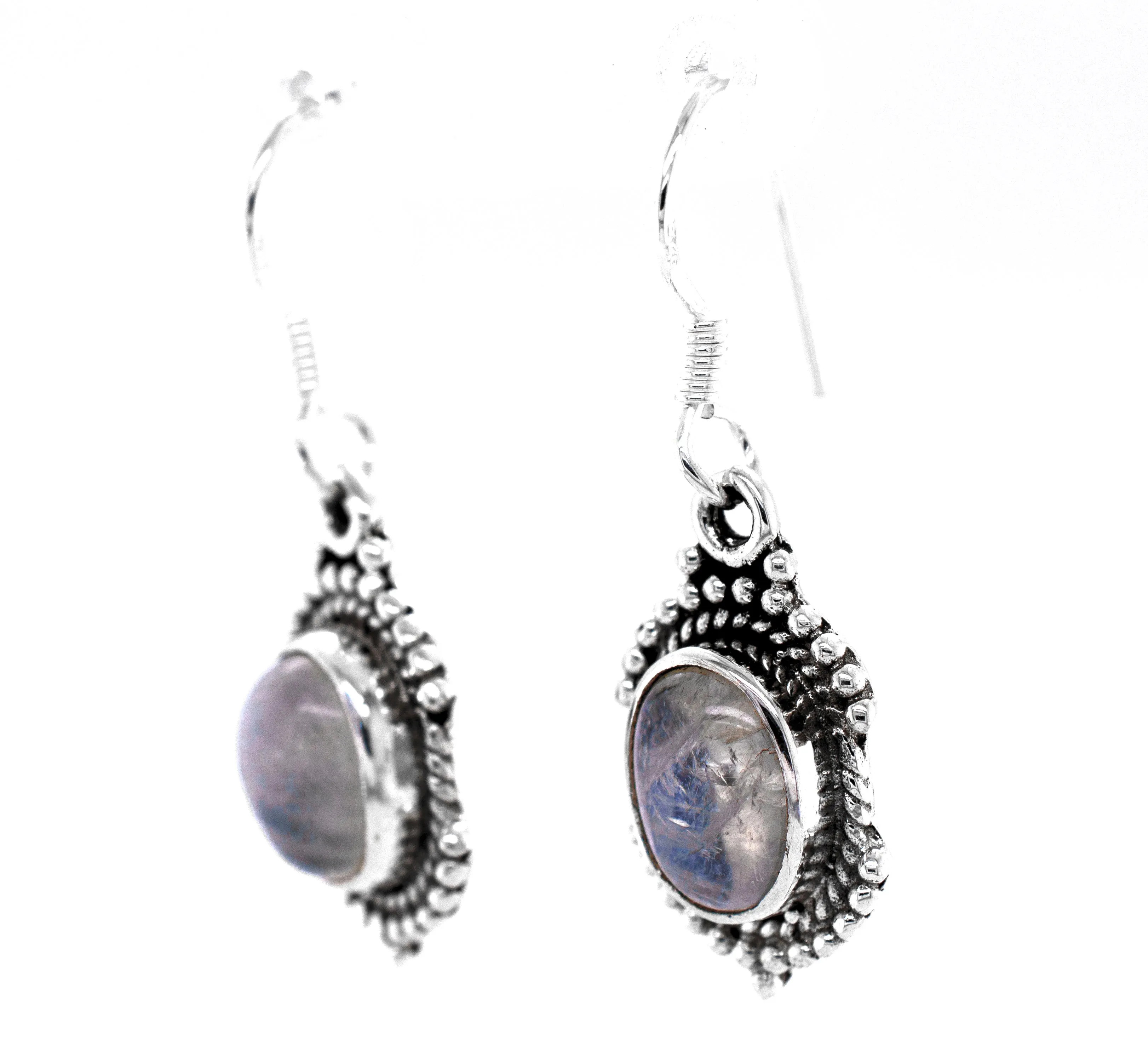 Luminous Oval Moonstone Earrings