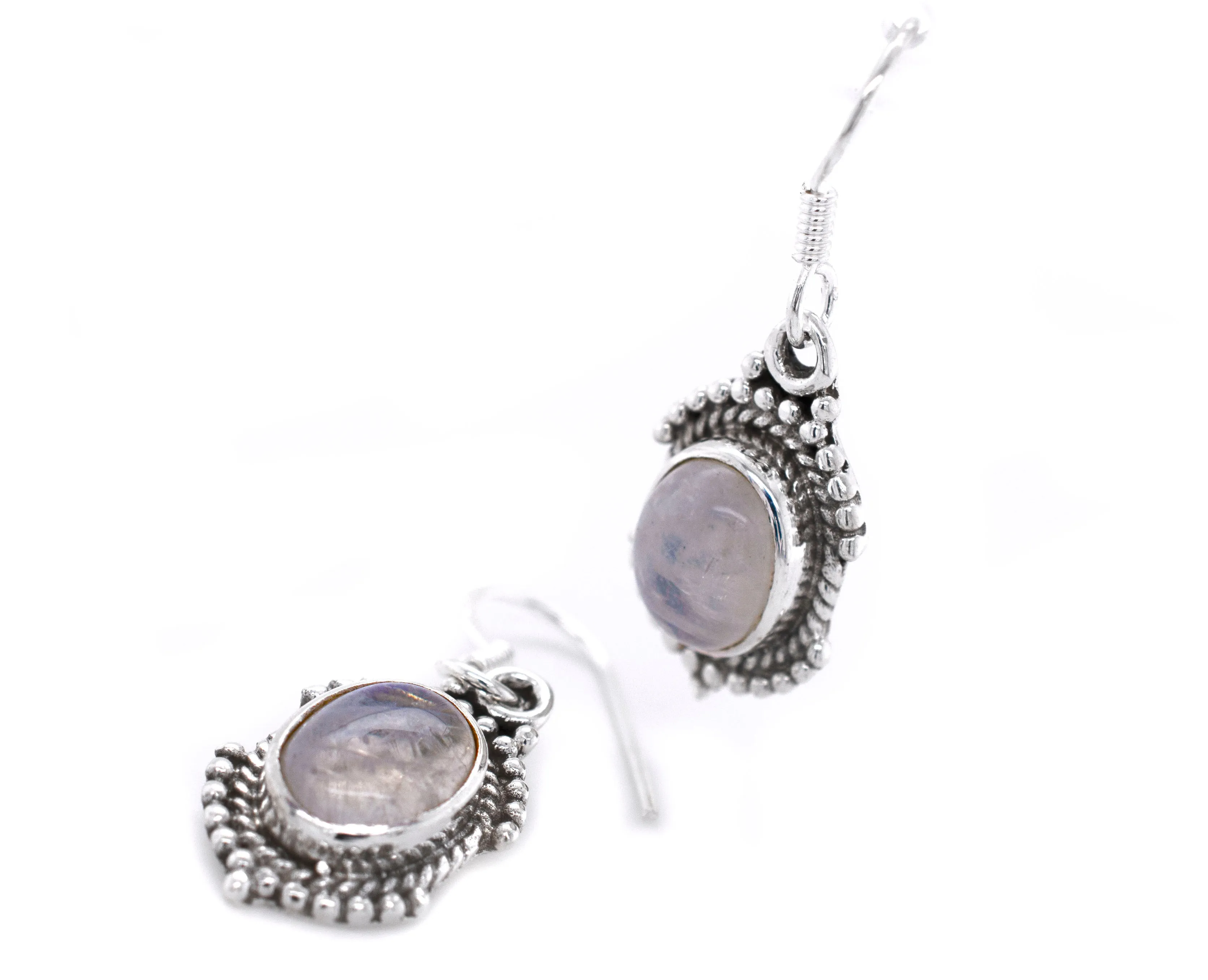 Luminous Oval Moonstone Earrings