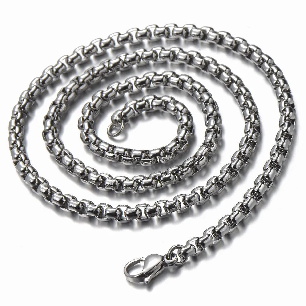 Mens Womens Stainless Steel Vintage Camera Pendant Necklace with 30 inches Wheat Chain, Unique