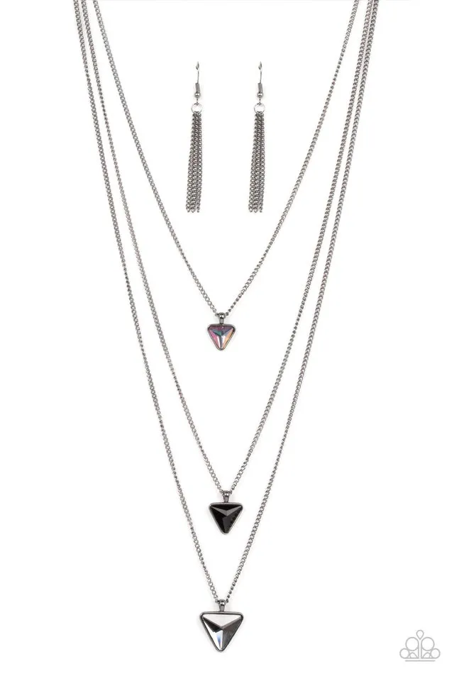 Paparazzi Necklace ~ Follow the LUSTER - Black