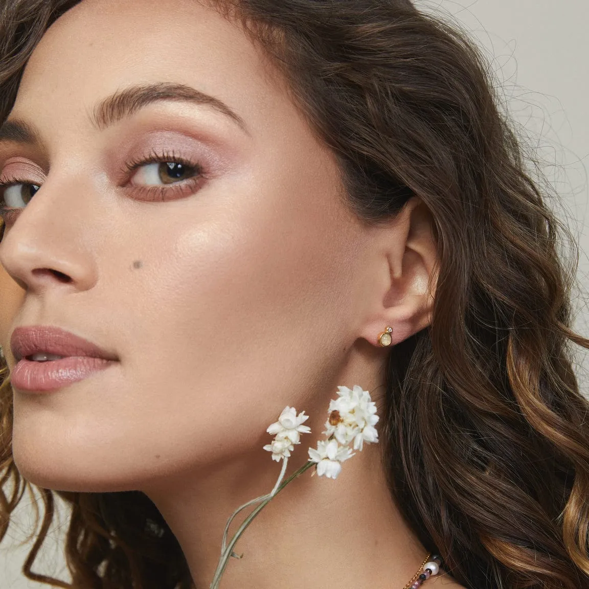 Reese Moonstone Studs