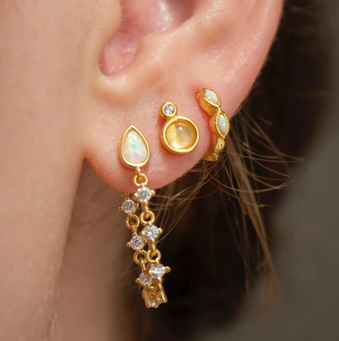 Reese Moonstone Studs