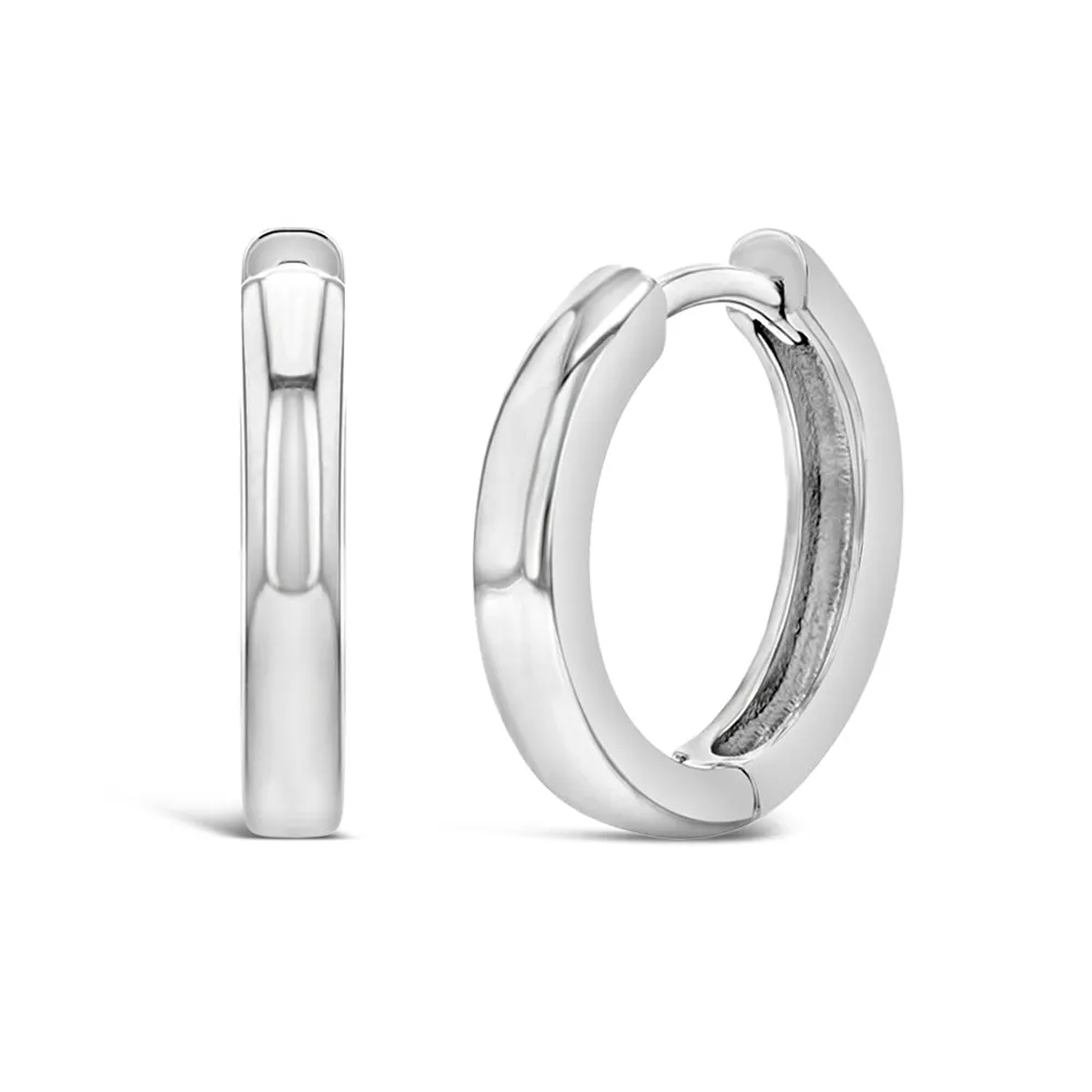 Rounded 2.5mm Polished 8-12mm Baby / Toddler / Kids Earrings Hoop/Huggie - Sterling Silver