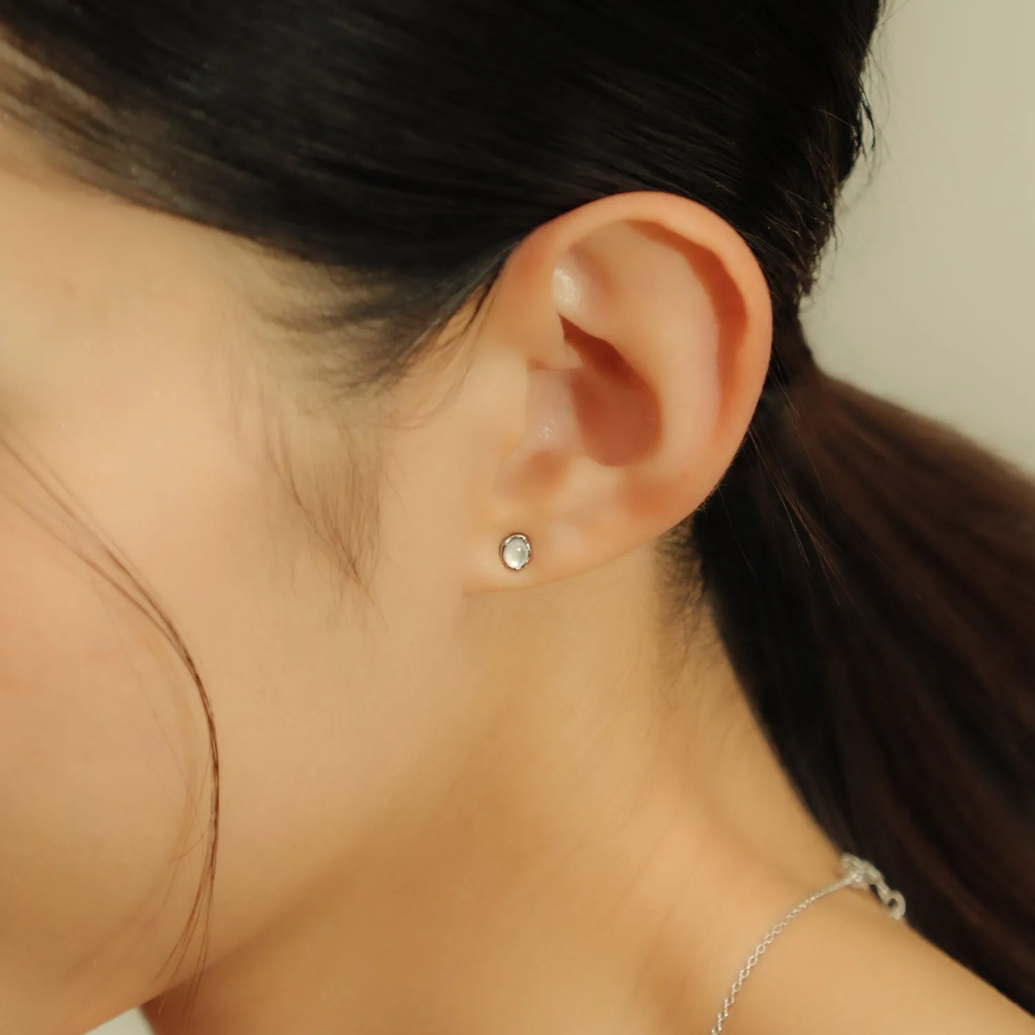 Silver Noemi Studs