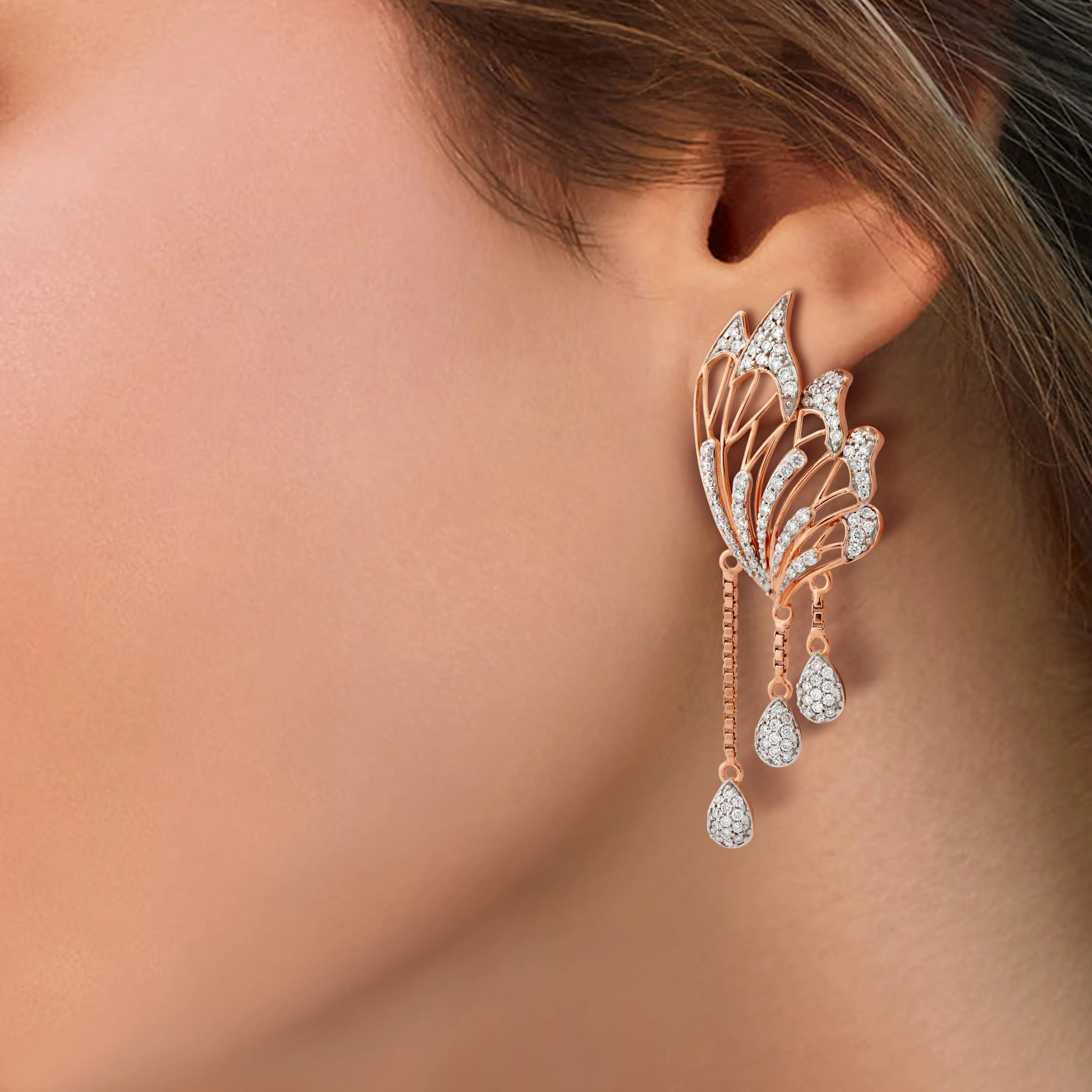 Skyward Bound Bouyant Diamond Earrings