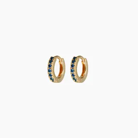 Small Ceylon Sapphire Huggie Hoops