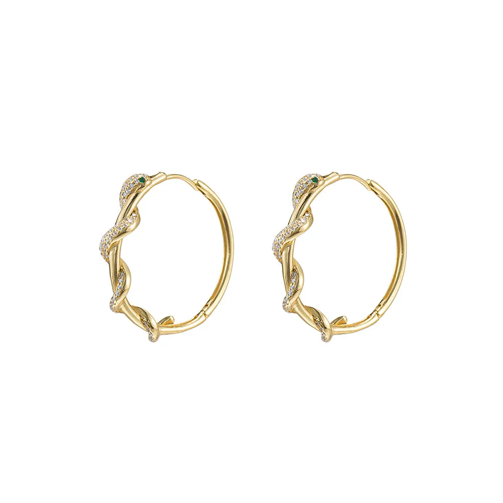 Snake Hoop Earrings