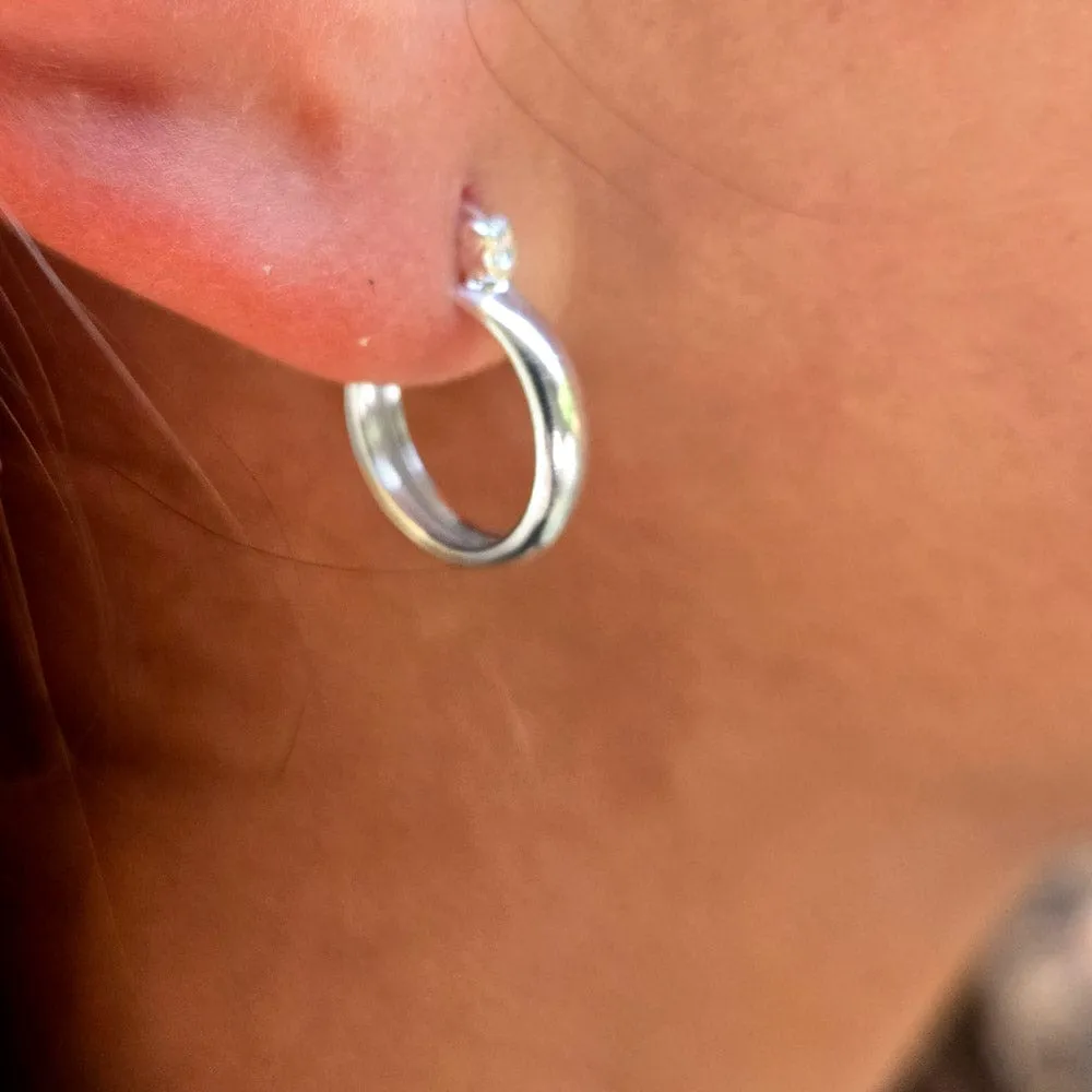 Sterling Silver Hoop Earrings - Small