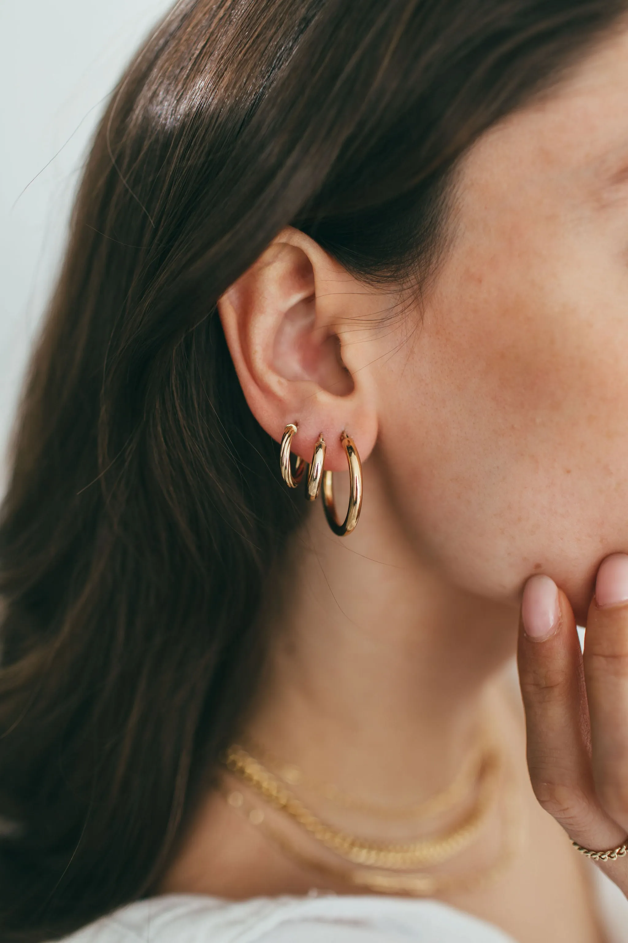 Twisted Gold Hoops