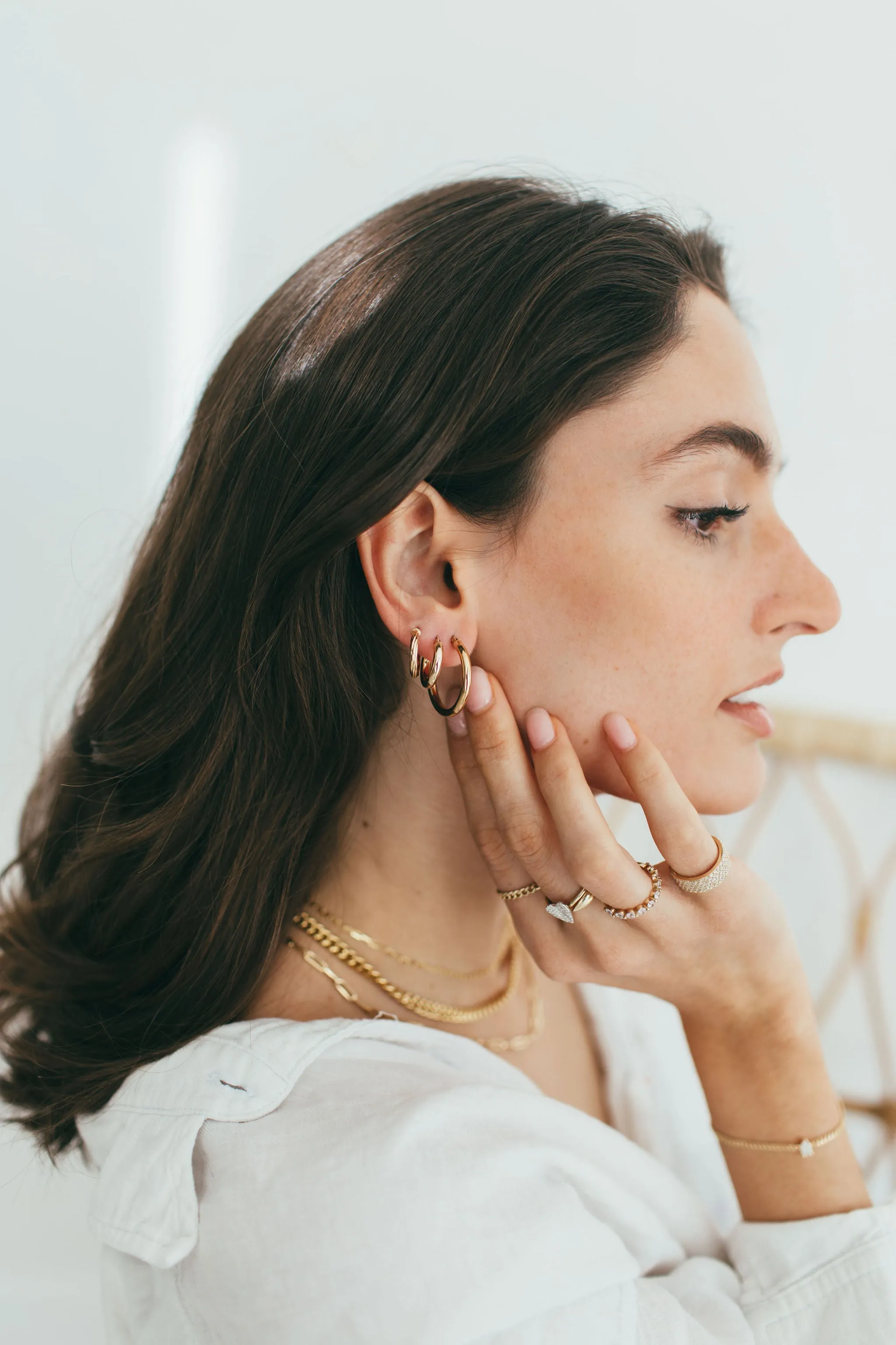 Twisted Gold Hoops