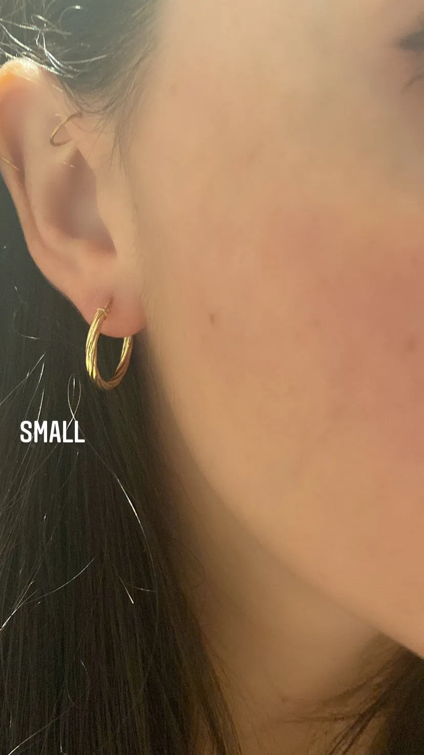 Twisted Gold Hoops