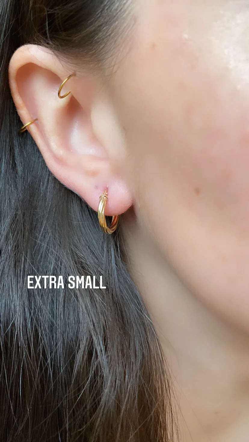 Twisted Gold Hoops